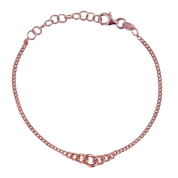 Lady Chain, Kædearmbånd, Rosa forgyldt sølv (Udsalg)